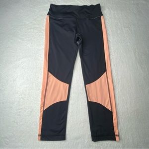 Alala Crop Leggings Colorblock Size XS Black Peach